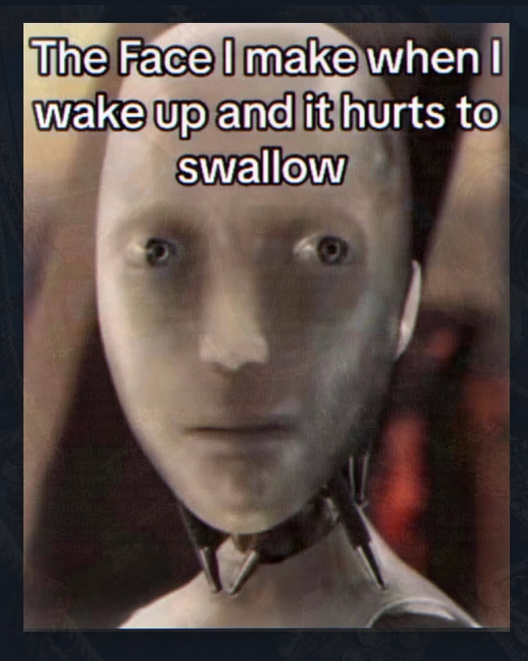 Басе make when wake up and it hurts to swallow