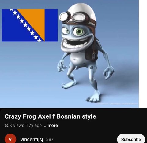 Crazy Frog Axel f Bosnian style У vincentijsj 387 Subscribe