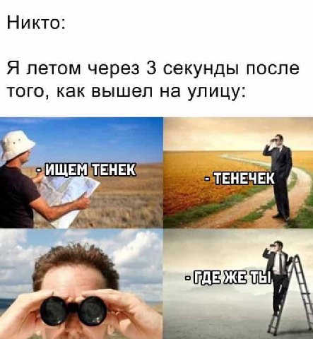 Никто: Я летом через 3 секунды после того, как вышел на улицу: 44