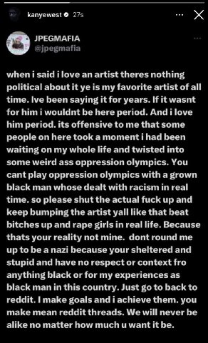 kanyewest юме anartist theres nothing 1$ my favorite artist of all time. Ive been saying it for years. И И wasnt for be here period. love him period. its offensive to me that same people on here took 