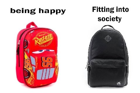 being happy Fitting into society 4