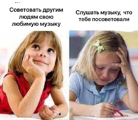 Советовать другим Слушать музыку, что ЛЮДЯМ СВОЮ тебе посоветовали любимую музыку [4 i% я Ж