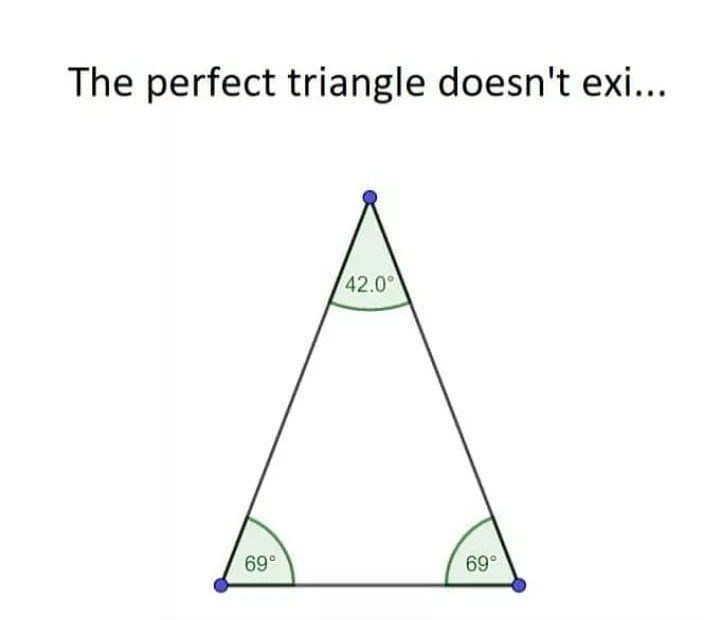 The perfect triangle doesn't exi...