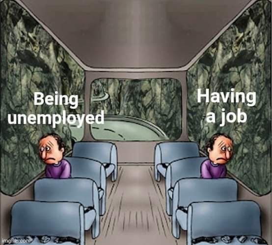 Being Having unemployed a job i