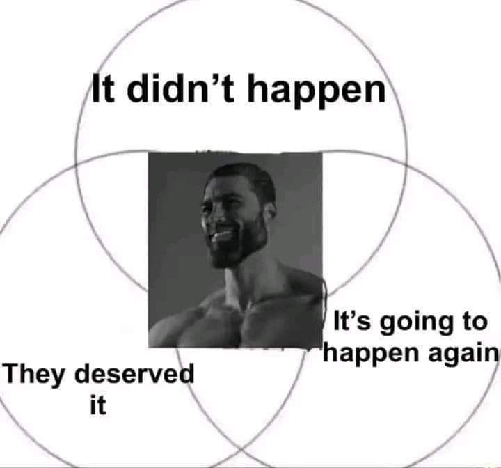 didn’t happen\ It’s going to again They deserved it