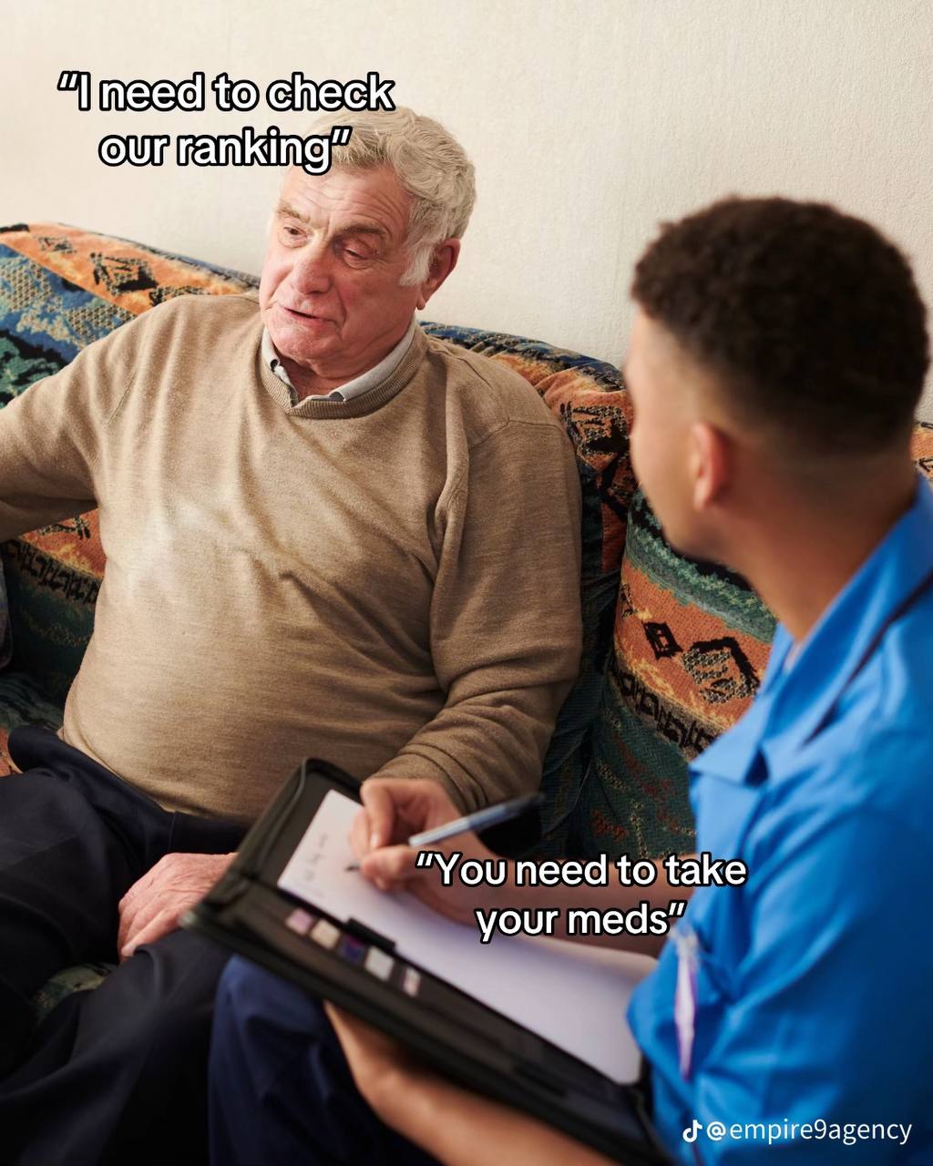 to ranking: “You need to take your meds
