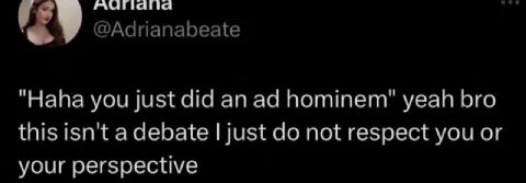@Adrianabeate "Напа you just did an hominem" yeah bro this isn't a debate just not respect you or your perspective