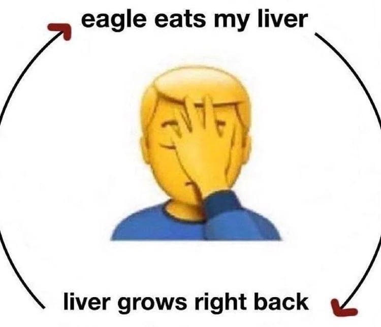 eagle eats my liver liver grows right back