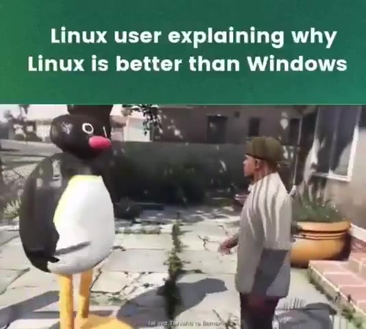 Linux user explaining why Linux is better than Windows