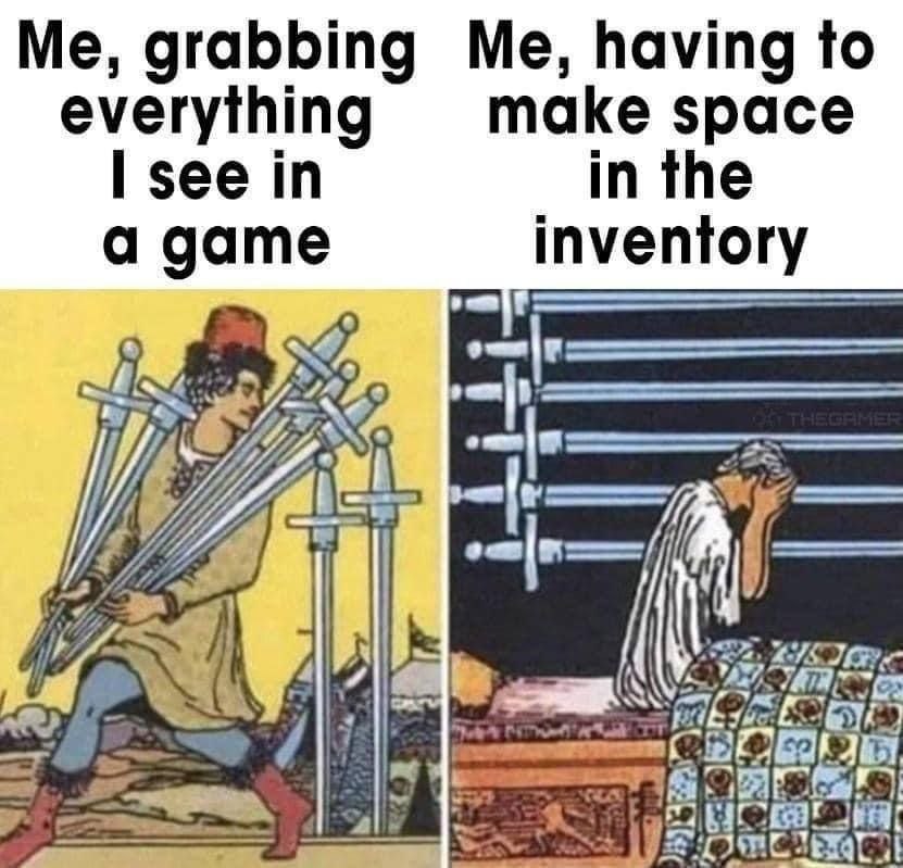 Me, grabbing Me, having to everything make space I see in in the а дате а inventory #5 awd