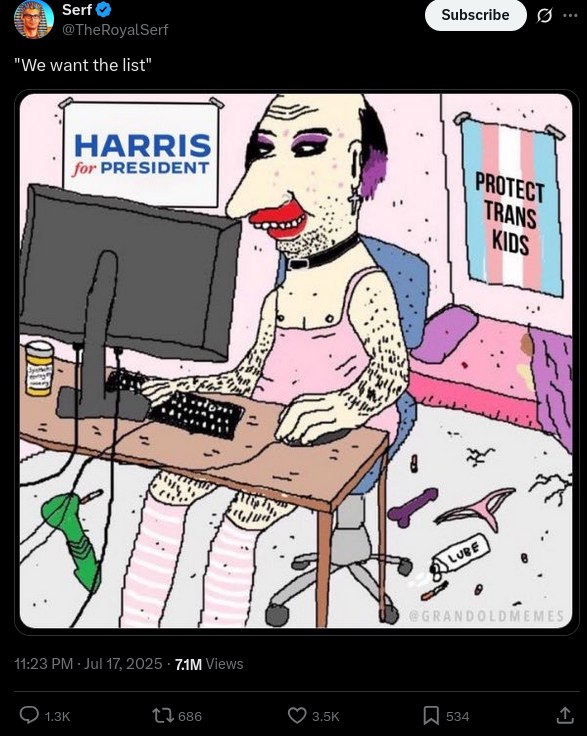 Serf Subscribe "We want the list" HARRIS| i for PRESIDENT PROTECT TRANS ТАМ