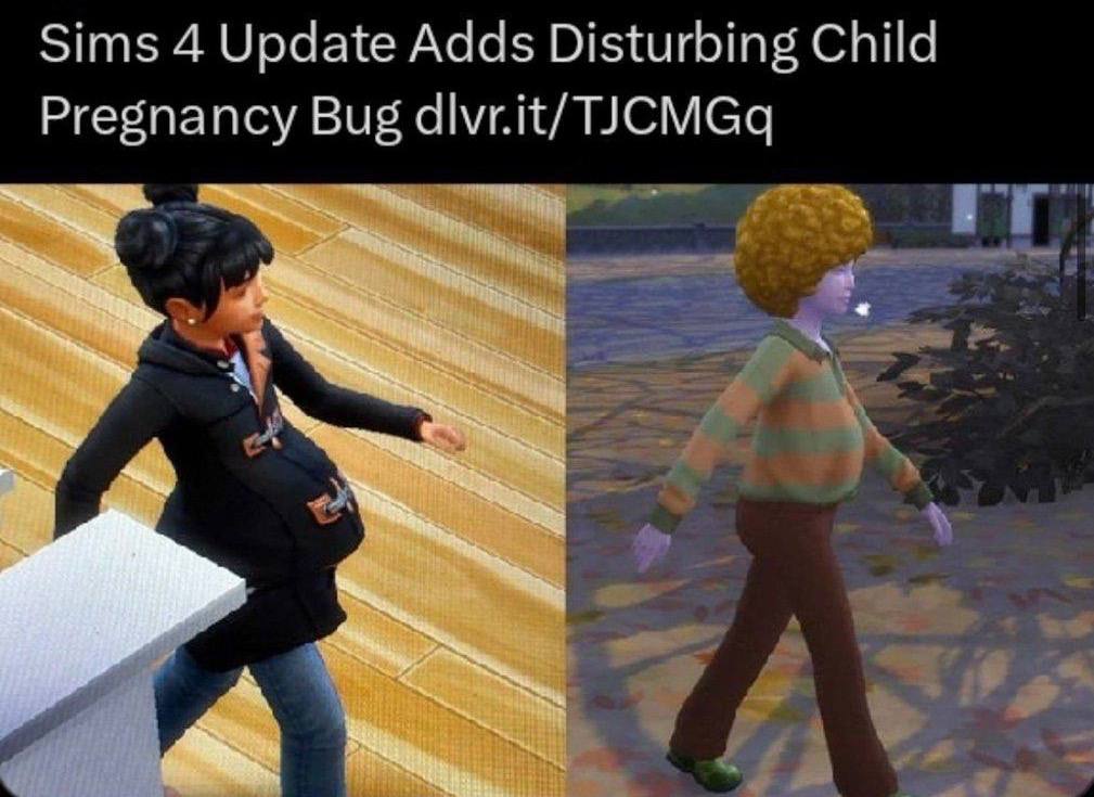 Sims 4 Update Adds Disturbing Child Pregnancy Bug 2... A