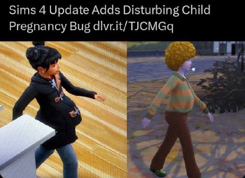 Sims 4 Update Adds Disturbing Child Pregnancy Bug 2... A