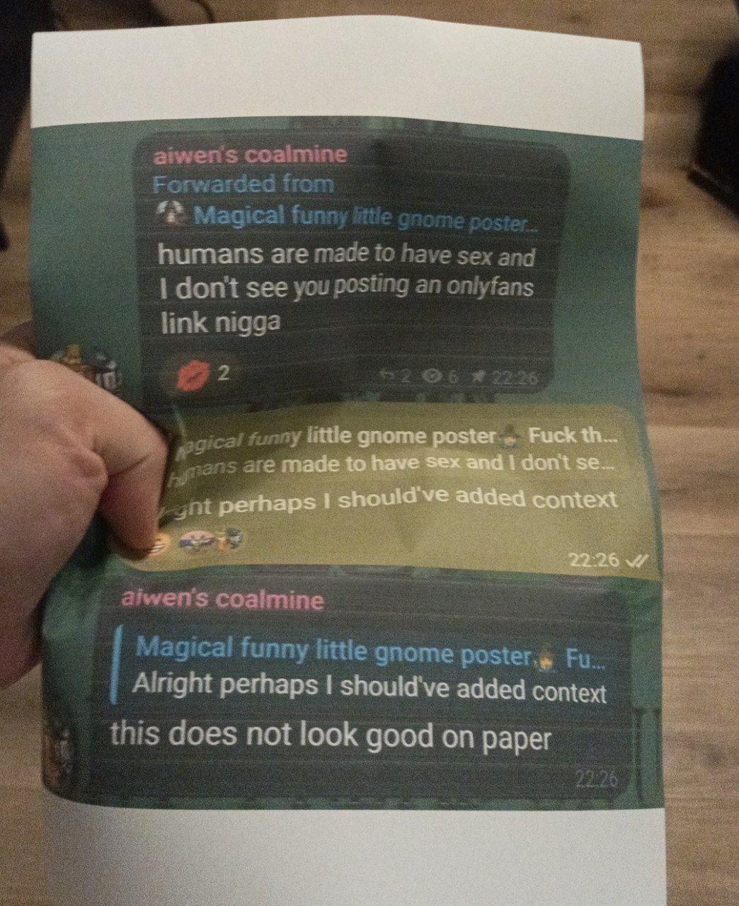coalmine humans are made to have sex and don't see you posting an onlyfans igga link nigga i coalmine Magical funny little gnome Alright perhaps should've added context this does not look good on pape