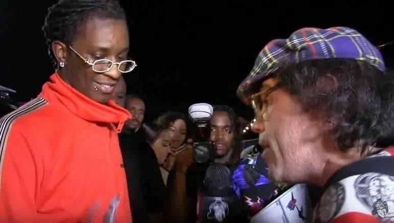 "Now, Young Thug, what can you tell us about the Dyson sphere you're constructing in a distant galaxy?"
"How the FUCK d'you know about that"