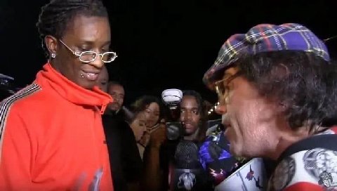 "Now, Young Thug, what can you tell us about the Dyson sphere you're constructing in a distant galaxy?"
"How the FUCK d'you know about that"
