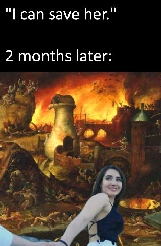 сап save her." 2 months later: а у 4
