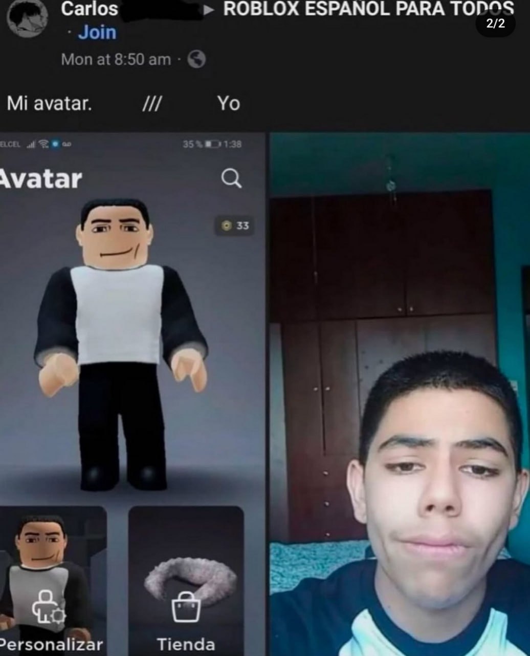 Carlos ROBLOX ESPANOL РАКА Join Mon at 8:50 avatar. wil ›1:38 i Tienda