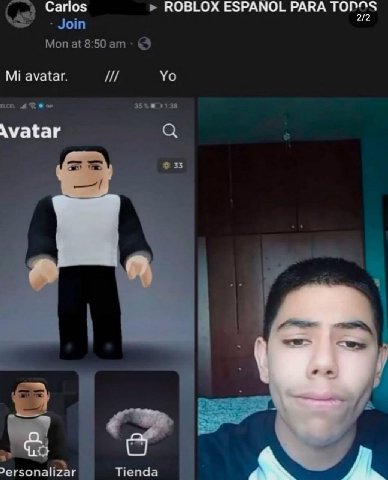 Carlos ROBLOX ESPANOL РАКА Join Mon at 8:50 avatar. wil ›1:38 i Tienda