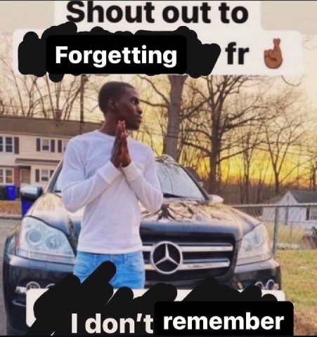 out to Forgetting НЕТ 47, 1=7 4 don't remember