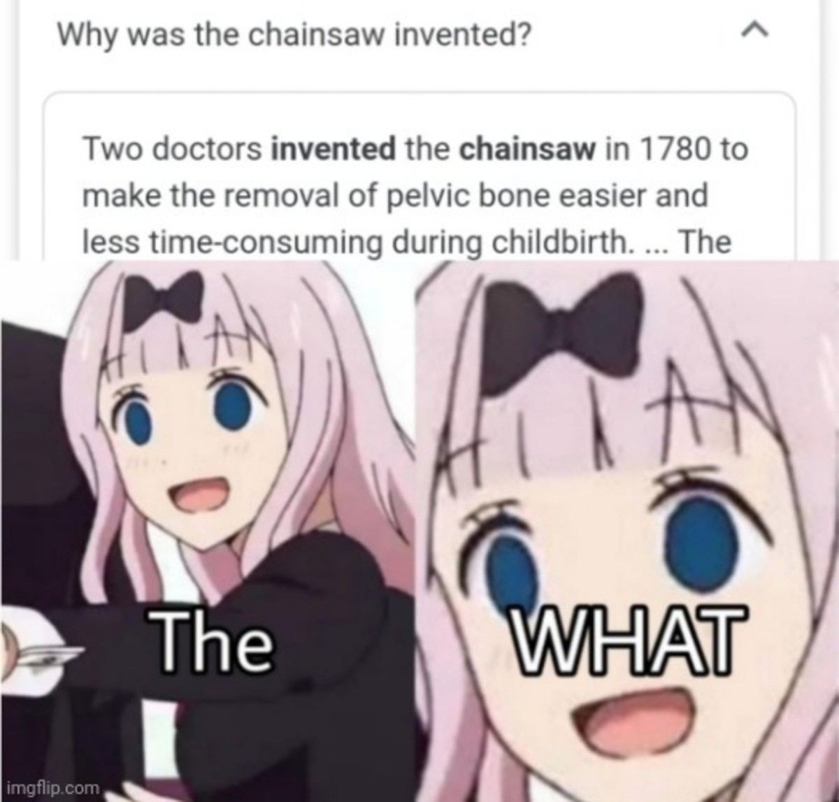 Why was the chainsaw invented? Two doctors invented the chainsaw in 1780 to make the removal of pelvic bone easier and less time-consuming during childbirth. The 1] А Тре