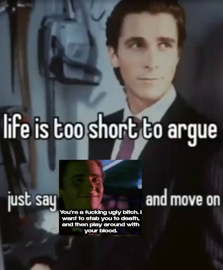 lif els just You' fucking ugly bitch. and move on want to stab you to your blood.