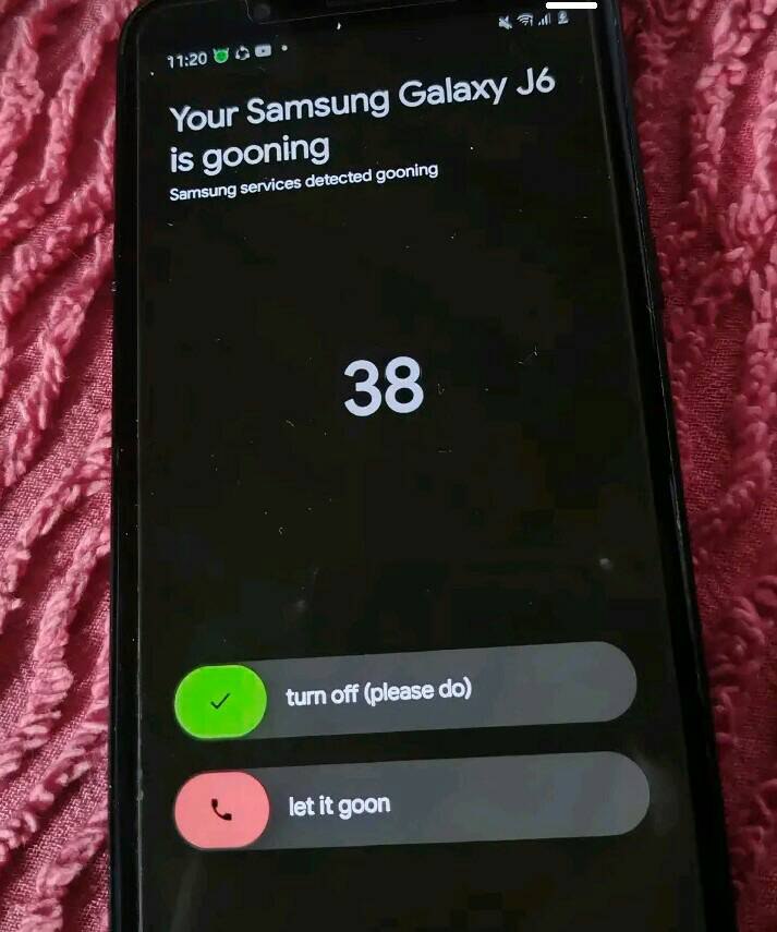11:20 а Сааху is gooni service detected gooning А 38 turn off (please let it goon