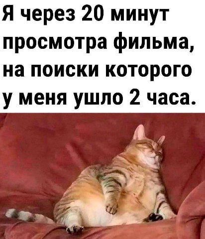 Я через 20 минут просмотра фильма, на поиски которого у меня ушло 2 часа