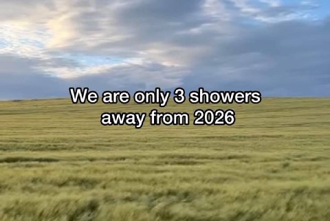 We are only 3 showers away from 2026