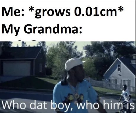 Me: *grows My Grandma: who him is