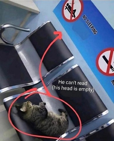 у и Не can't read 4 (his head is empty)