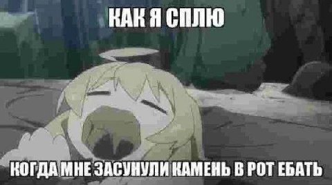 КАКЯ СПЛЮ КОГДА МНЕ ЗАСУНУЛИ КАМЕНЬ В РОТ ЕБАТЬ