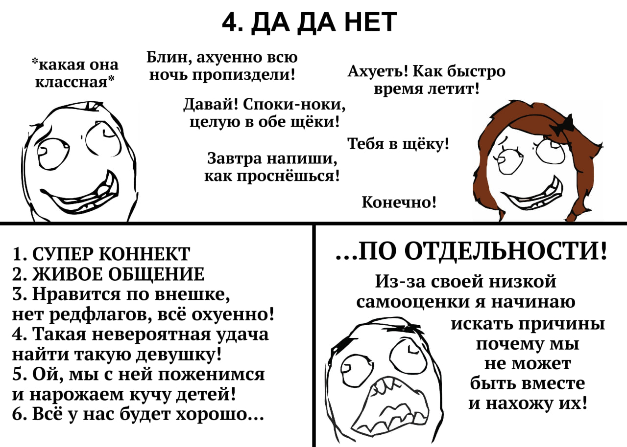 4. ДА ДА НЕТ Блин, ахуенно всю *какая она Ахуеть! Как быстро классная* ночь пропиздели! время летит! Давай! Споки-ноки, целую в обе щёки! Тебя в щёку! Завтра напиши, Kak проснёшься! Конечно! 1. СУПЕР 