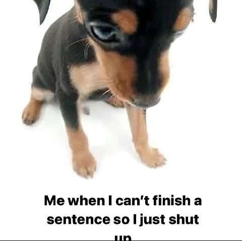 7 Me when finish а sentence so just shut