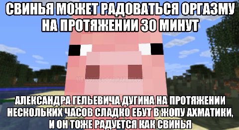 СВИНЬЯ МОЖЕТ РАДОВАТЬСЯ ОРГАЗМУ НА ПРОТЯЖЕНИИ 30 МИНУТ АЛЕКСАНДРА ГЕЛЬЕВИЧА ДУГИНА НА ПРОТЯЖЕНИИ НЕСКОЛЬКИХ ЧАСОВ СЛАДКО ЕБУТ В, ЖОПУ АХМАТИКИ, ИОН РАДУЕТСЯ КАК СВИНЬЯ.