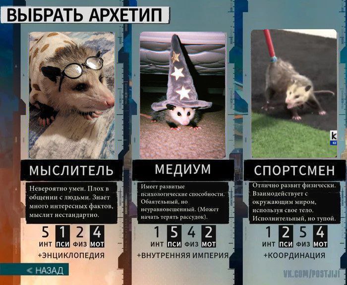 ВЫБРАТЬ АРХЕТИП я МЕДИУМ СПОРТСМЕН МЫСЛИТЕЛЬ Невероятно умен. в меет развитые Отлично развит физически общении с людьми. Знае психологические способности Взаи модеиствует с Обаятельный, но окружающим 