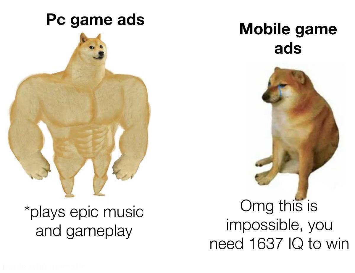 game ads Mobile game ads *plays epic music Omg this is and gameplay impossible, you need 1637 to win