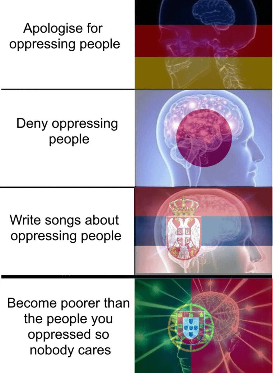 Apologise for oppressing people Deny oppressing eople Write songs about oppressing people Become poorer than the people you oppressed so nobody cares у