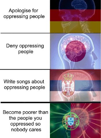 Apologise for oppressing people Deny oppressing eople Write songs about oppressing people Become poorer than the people you oppressed so nobody cares у