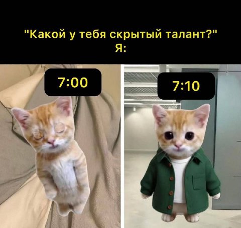 "Какой у тебя скрытый талант?" Я: