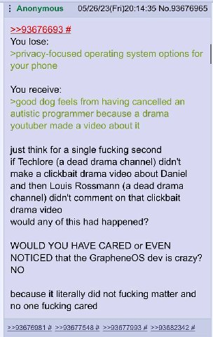 just think for a single fucking second
if some schizos didn’t tell you about free software
WOULD YOU HAVE CARED or EVEN NOTICED that they ship proprietary spyware by default? NO
because it literally d
