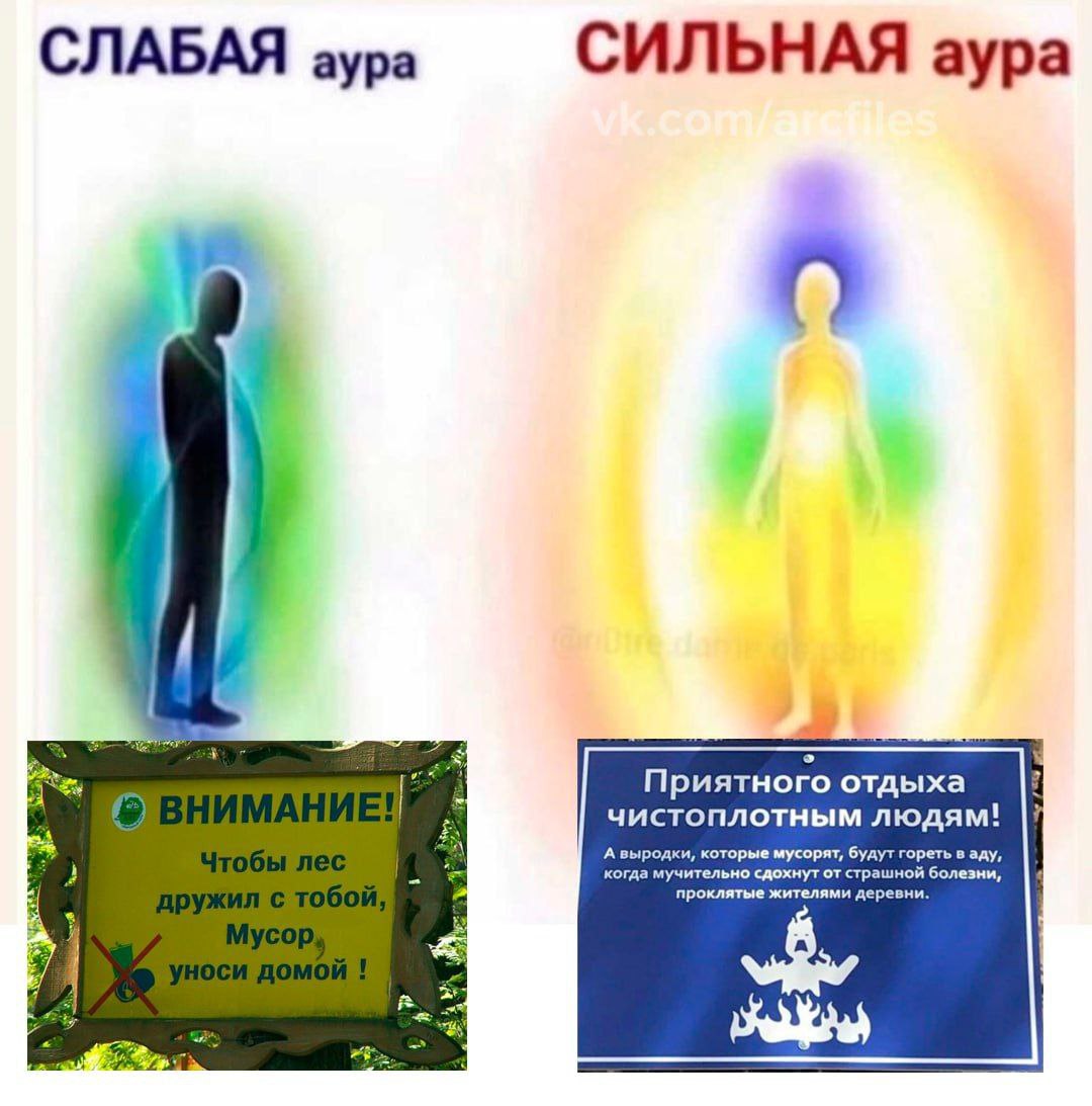 СЛАБАЯ аура СИЛЬНАЯ аура Приятного отдыха чистоплотным людям! 'Авыродки, которые мусорят, будут гореть в аду, когда мучительно сдохнут от страшной болезни, проклятые жителями деревни. В}