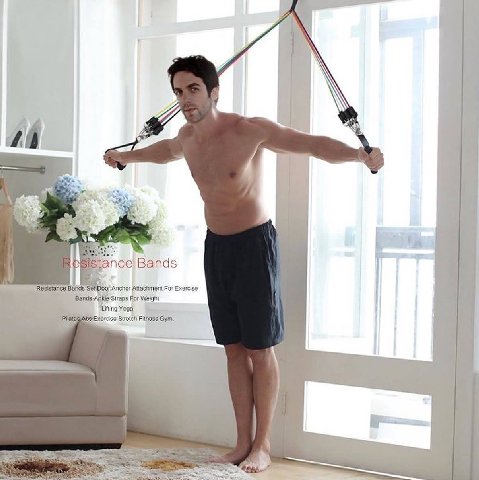 у Ree Bands if Resisiance Bards Attachment For Exercise у For Weight Lifting Yoga A Pilates Abs Exercise Gym. 1 4 К