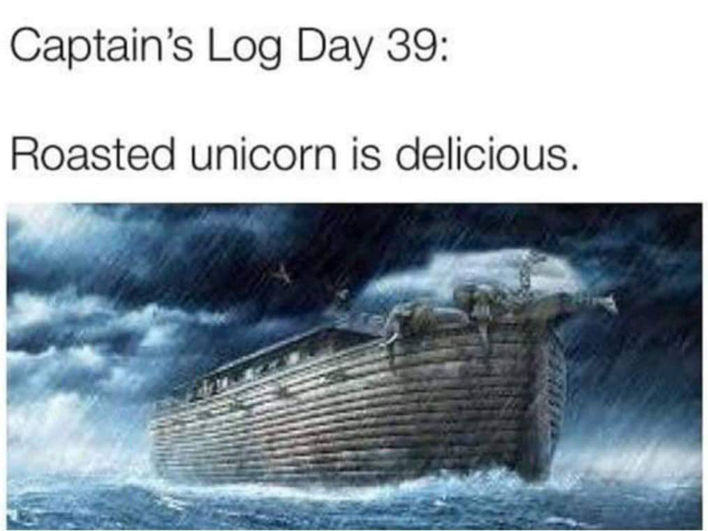 Log Day 39: Roasted unicorn is delicious.