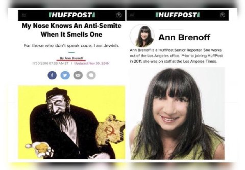 My Nose Knows Anti-Semite When It Smells One Ann Brenoff For those who don't speak code, Jewish. Ann Brenoff is a HuffPost Senior Reporter. She works out of the Los Angeles office. Prior to joining Hu