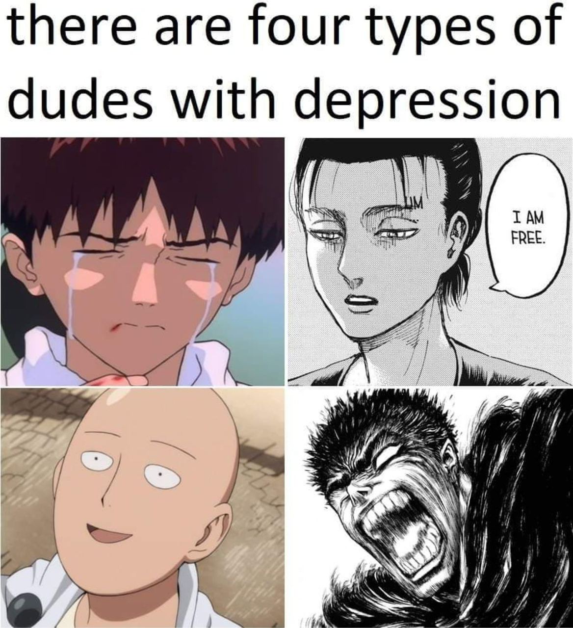 there are four types of dudes with depression a