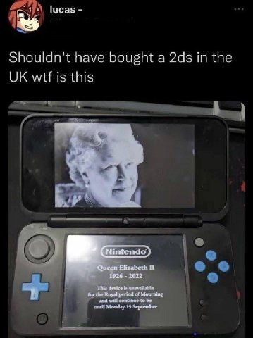 lucas shouldn't have bought a the wtf is this Elizabeth И 1926 2022 This device is unavailable for the Royal period of Mourning and will continue to be Monday 19 September