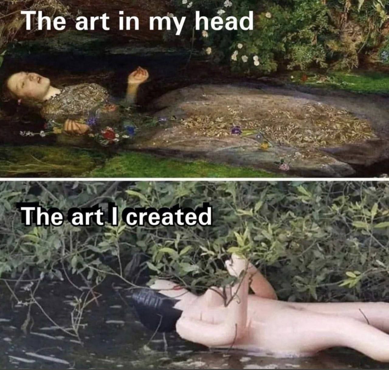 The art in my head The art created