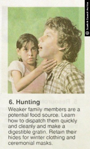 у я 6. Hunting Weaker family members are a potential food source. Learn how to dispatch them quickly and cleanly and make a digestible gratin. Retain their hides for winter clothing and ceremonial mas