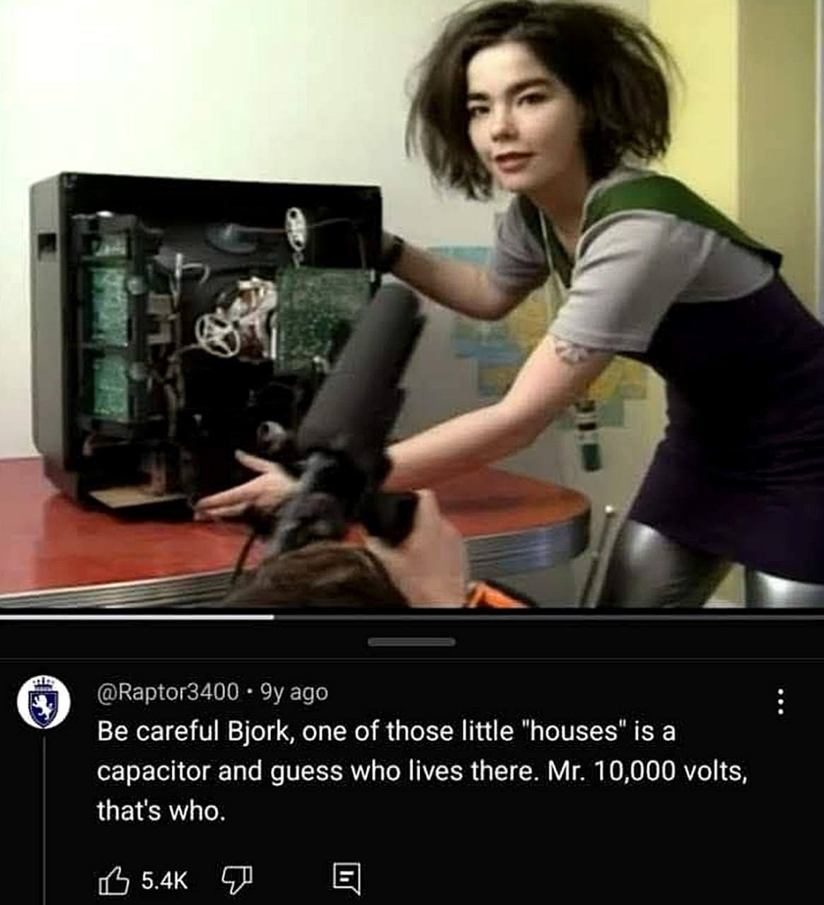 @Raptor3400 ago Be careful Bjork, one of those little "houses" is a capacitor and guess who lives there. 10,000 volts, that's who.
